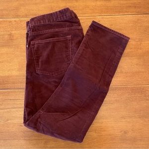 J Crew 484 Corduroy Jeans Sz 32 x 30 Burgundy